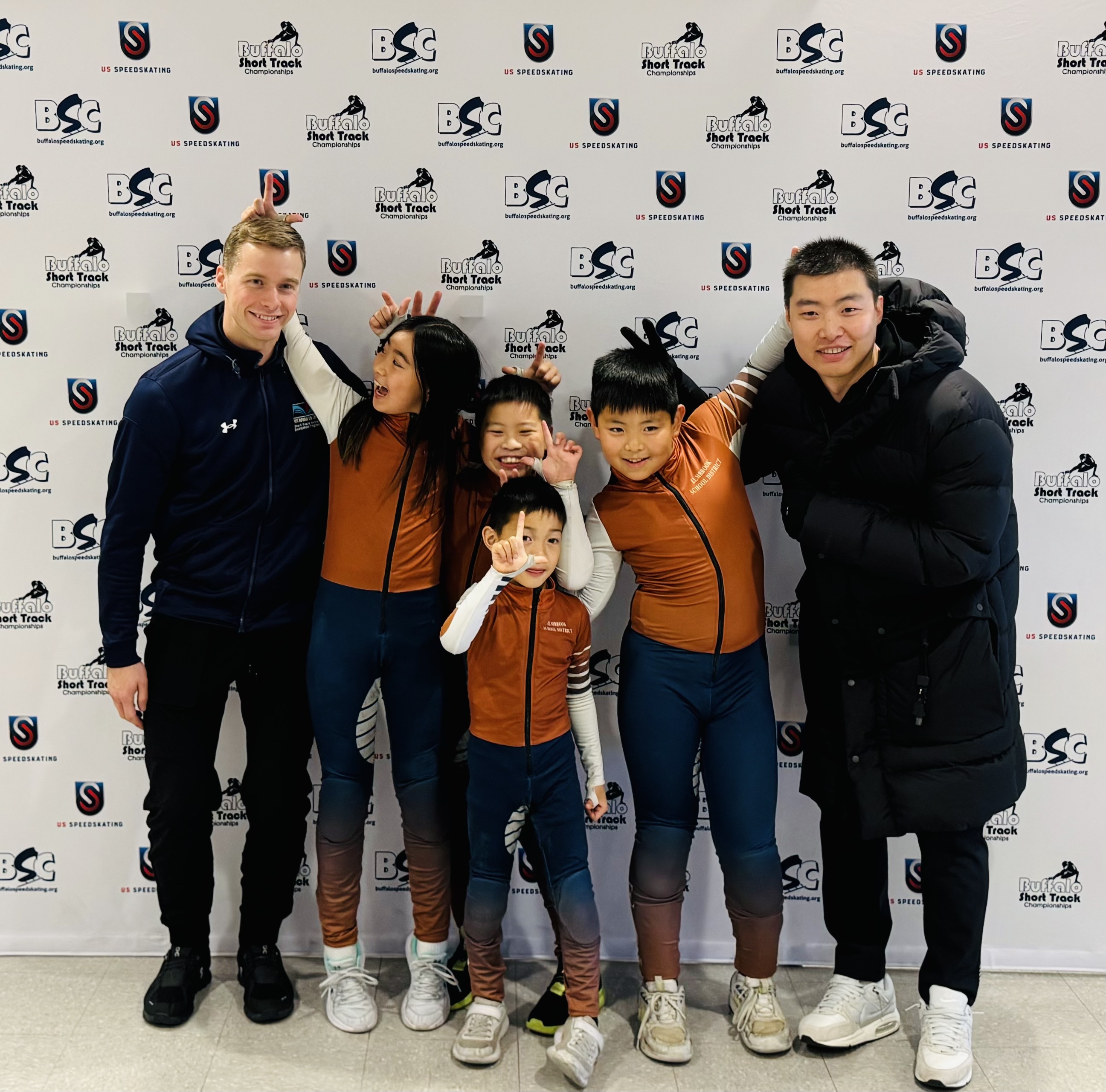 Elmbrook Speedskaters at 2024 Buffalo Speedskating Meet